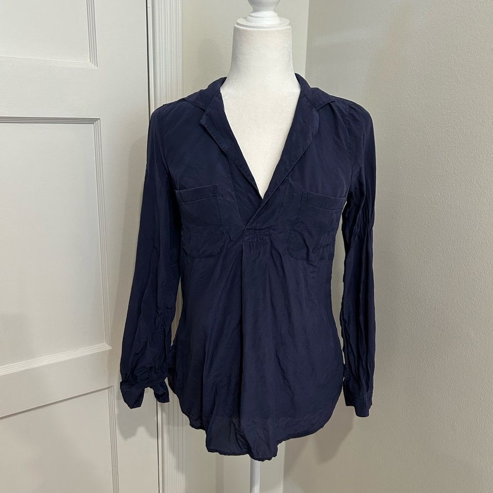 Lilly-pulitzer Women's Navy and Blue Blouse